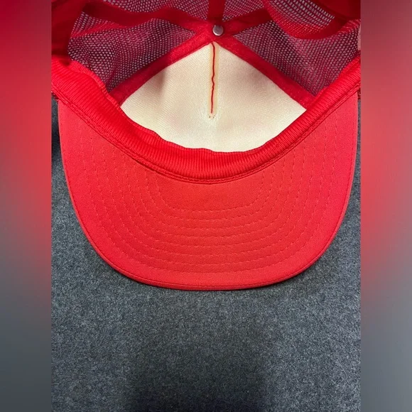 Vintage 80s Coca-Cola Classic Trucker Hat – Retro Red Foam & Mesh Snapback - Picture 4 of 5